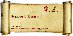 Huppert Laura névjegykártya